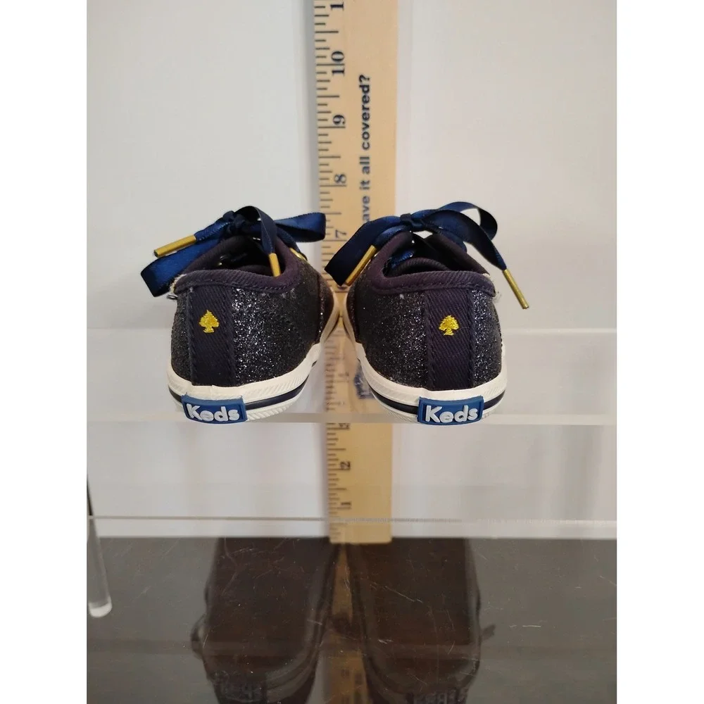 Keds x Kate Spade Navy Blue Glitter Champion Crib Shoes Infant Size 1M Sneaker